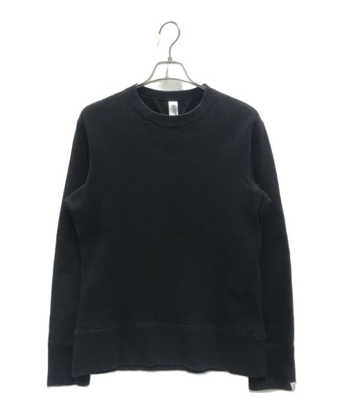 LOOPWHEELER（ループウィラー）LOOPWHEELER (ループウィラー) BEAMS PLUS (ビームスプラス) 別注 Athletic Crew Neck Sweat ブラック サイズ:Lの古着・服飾アイテム