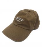 SUPREMEシュプリーム）の古着「Napped Canvas Classic Logo 6-Panel Cap」｜ブラウン