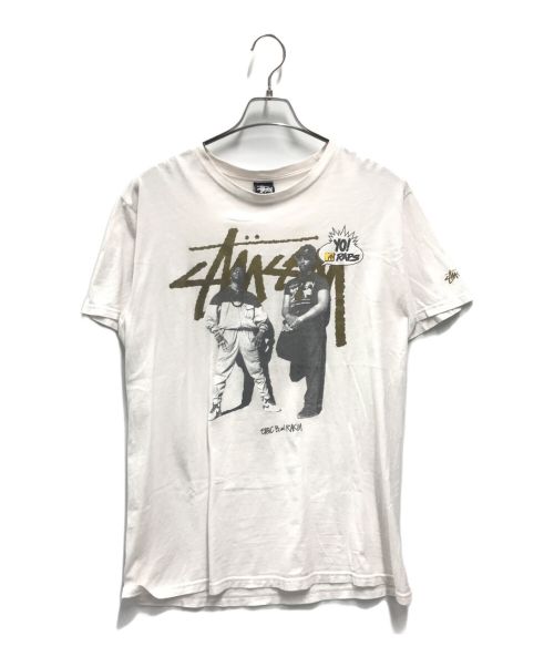 stussy（ステューシー）stussy (ステューシー) MTV YO! RAPS eric b. and RAKIM TEE ホワイト サイズ:Mの古着・服飾アイテム