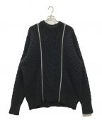 JOHN LAWRENCE SULLIVANジョンローレンスサリバン）の古着「ZIPPED FISHERMAN KNIT SWEATER」｜ブラック