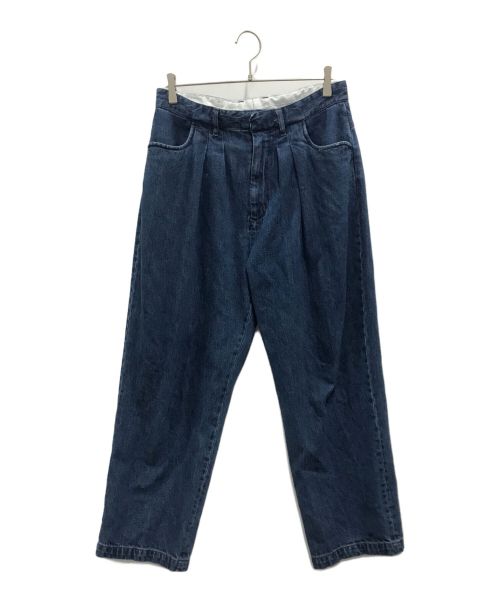 FARAH（ファーラー）FARAH (ファーラー) Two-tuck Wide Tapered Pants インディゴ サイズ:81cm（W32）の古着・服飾アイテム