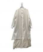 Parc.1パルクアン）の古着「Sheer layered Shirt One-Piece」｜ホワイト