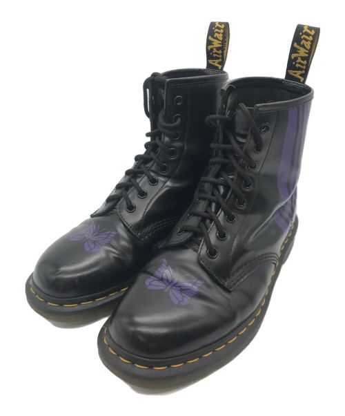 Dr.Martens（ドクターマーチン）Dr.Martens (ドクターマーチン) Needles (ニードルズ) 8 Holes Stripe Boots ブラック サイズ:27cmの古着・服飾アイテム