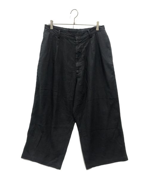 yokosakamoto（ヨウコサカモト）YOKOSAKAMOTO (ヨウコサカモト) WIDE TROUSERS ブラック サイズ:Lの古着・服飾アイテム