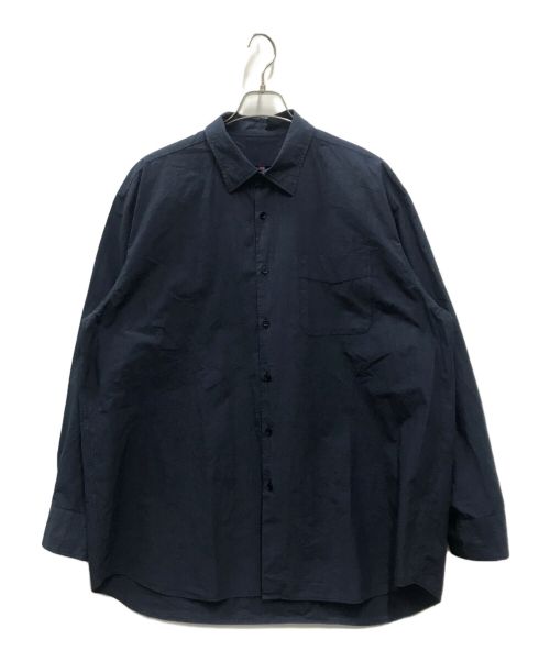 yokosakamoto（ヨウコサカモト）YOKOSAKAMOTO (ヨウコサカモト) REGULAR COLLAR SHIRT ネイビー サイズ:Lの古着・服飾アイテム