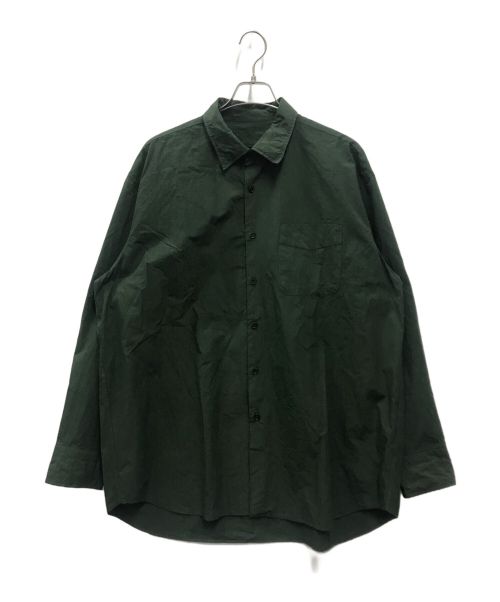 yokosakamoto（ヨウコサカモト）YOKOSAKAMOTO (ヨウコサカモト) REGULAR COLLAR SHIRT グリーン サイズ:Lの古着・服飾アイテム