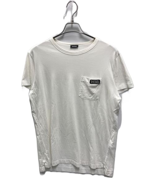 DIESEL（ディーゼル）DIESEL (ディーゼル) 3DプリントロゴTシャツ ホワイト サイズ:Lの古着・服飾アイテム