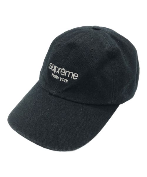 SUPREME（シュプリーム）Supreme (シュプリーム) Napped Canvas Classic Logo 6-Panel ブラックの古着・服飾アイテム