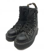 Dr.Martensドクターマーチン）の古着「Jadon XL chunky wide lace leather ankle boots」｜ブラック