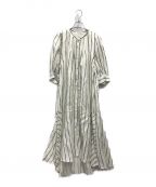 Rumcheラム・シェ）の古着「Linen Stripe One-piece」｜アイボリー