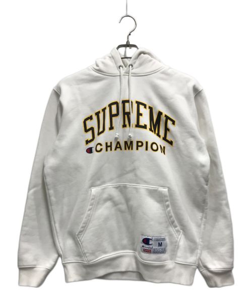 Champion（チャンピオン）Champion (チャンピオン) Supreme (シュプリーム) Hooded Sweatshirt ホワイト サイズ:Mの古着・服飾アイテム