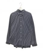 KANEMASA PHIL.カネマサフィル）の古着「PENCIL STRIPE DRESS JERSEY SHIRT」｜ネイビー