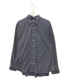 KANEMASA PHIL.（カネマサフィル）の古着「PENCIL STRIPE DRESS JERSEY SHIRT」｜ネイビー