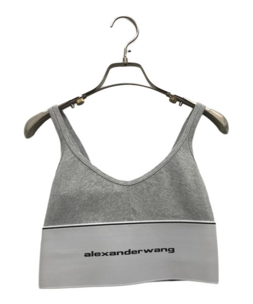 ALEXANDER WANG（アレキサンダーワン）ALEXANDER WANG (アレキサンダーワン) ロゴブラトップ グレー サイズ:XSの古着・服飾アイテム