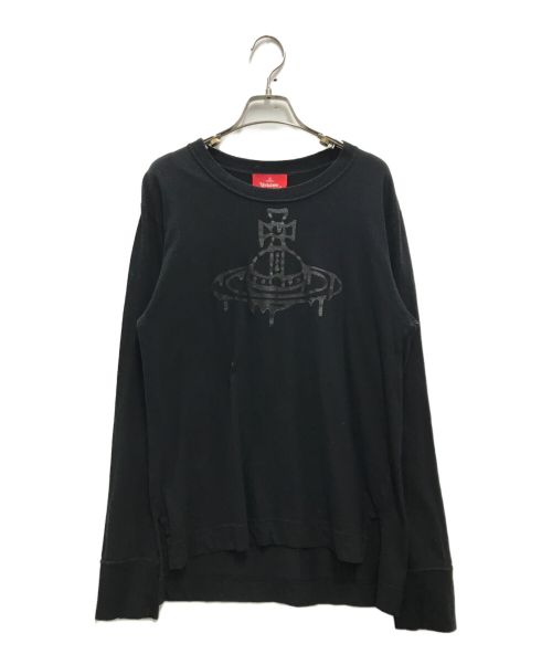 Vivienne Westwood RED LABEL（ヴィヴィアンウエストウッドレッドレーベル）Vivienne Westwood RED LABEL (ヴィヴィアンウエストウッドレッドレーベル) オーブ アシンメトリー カットソー ブラック サイズ:01の古着・服飾アイテム