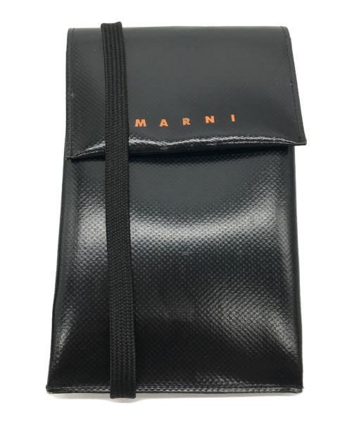 MARNI（マルニ）MARNI (マルニ) Phone Shoulder Case ブラック×ブルー サイズ:記載なしの古着・服飾アイテム