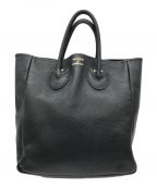 YOUNG & OLSEN The DRYGOODS STOREヤングアンドオルセン ザ ドライグッズストア）の古着「EMBOSSED LEATHER TOTE」｜ブラック