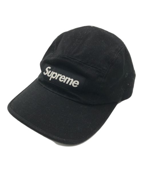 SUPREME（シュプリーム）Supreme (シュプリーム) ウォッシュド チノ ツイル キャンプキャップ ブラック サイズ:FREEの古着・服飾アイテム