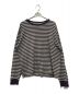 Needles（ニードルズ）の古着「L/S Crew Neck Tee - Cotton Stripe Jersey」｜パープル×ベージュ