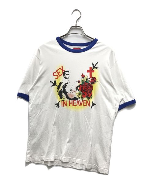 SUPREME（シュプリーム）SUPREME (シュプリーム) Sex in Heaven Ringer Tee ホワイト×ブルー サイズ:Mの古着・服飾アイテム