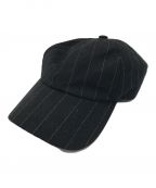 DRIES VAN NOTENドリスヴァンノッテン）の古着「GILES STRIPED WOOL CAP」｜ブラック