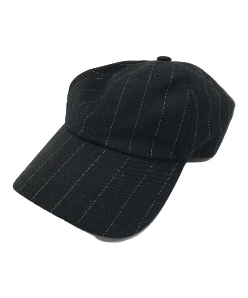 DRIES VAN NOTEN（ドリスヴァンノッテン）DRIES VAN NOTEN (ドリスヴァンノッテン) GILES STRIPED WOOL CAP ブラックの古着・服飾アイテム