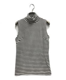 R.H.Vintage（ロンハーマン・ヴィンテージ）の古着「Striped Rib Sleeveless Top」｜ホワイト×ブラック