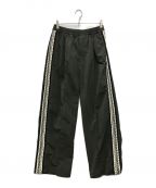 MAISON SPECIALメゾンスペシャル）の古着「Washed Nylon Crochet Side Line Prime-Wide Easy Pants」｜カーキ