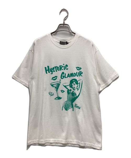 Hysteric Glamour（ヒステリックグラマー）Hysteric Glamour (ヒステリックグラマー) KISSIN' HYSTERIC Tシャツ ホワイト サイズ:Mの古着・服飾アイテム