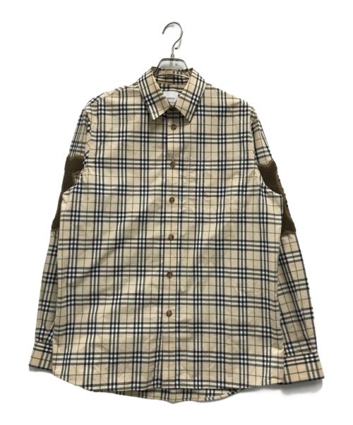 BURBERRY（バーバリー）BURBERRY (バーバリー) ノヴァチェックパイルパッチシャツ ベージュ サイズ:Mの古着・服飾アイテム