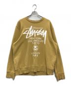 stussyステューシー）の古着「ロゴスウェット」｜ベージュ