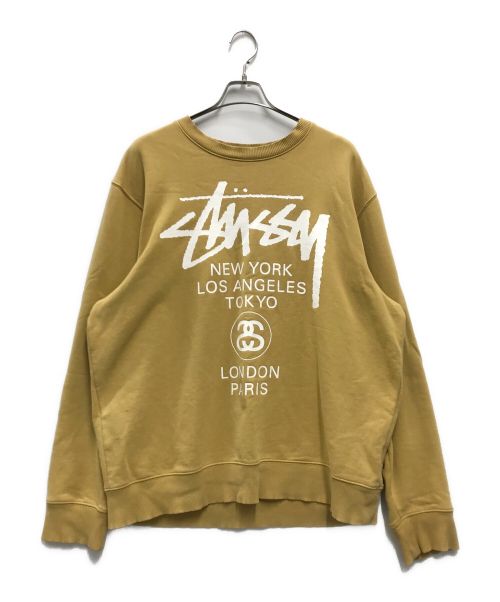 stussy（ステューシー）stussy (ステューシー) ロゴスウェット ベージュ サイズ:XLの古着・服飾アイテム