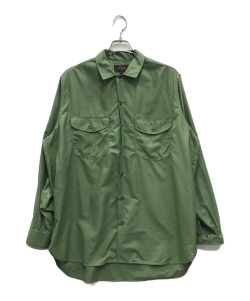 BEAMS PLUS（ビームスプラス）BEAMS PLUS (ビームスプラス) WORK Classic Fit Nylon Micro Mesh グリーン サイズ:Lの古着・服飾アイテム