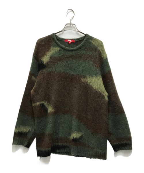 SUPREME（シュプリーム）Supreme (シュプリーム) COMME des GARCONS JUNYA WATANABE MAN (コムデギャルソンジュンヤワタナベマン) Brushed Camo Sweater オリーブ サイズ:XLの古着・服飾アイテム