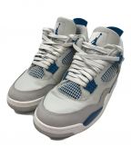 NIKEナイキ）の古着「AIR JORDAN 4 RETRO Military Blue」｜グレー×ブルー