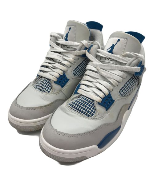 NIKE（ナイキ）NIKE (ナイキ) AIR JORDAN 4 RETRO Military Blue グレー×ブルー サイズ:27.5cmの古着・服飾アイテム