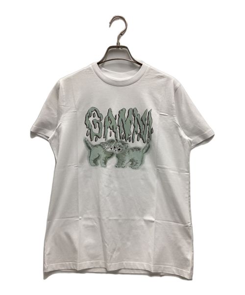 GANNI（ガニー）Ganni (ガニー) LOVE CATS RELAXED Tシャツ ホワイト サイズ:XXSの古着・服飾アイテム