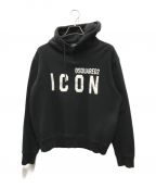 DSQUARED2ディースクエアード）の古着「ICON Hooded Sweatshirt」｜ブラック