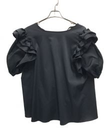 rosy monster（ロージーモンスター）の古着「triple frill blouse」｜ネイビー