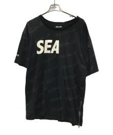 WILDSIDE YOHJI YAMAMOTO×WIND AND SEA（ワイルドサイド ヨウジ ヤマモト×ウィンド アンド シー）の古着「MONOGRAM PRINT T」｜ブラック