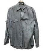 KAPTAIN SUNSHINEキャプテンサンシャイン）の古着「Finx Dungarees Work Shirt」｜ブルー