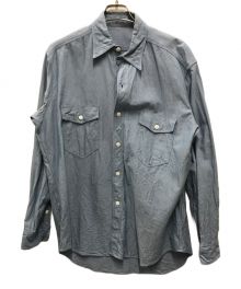 KAPTAIN SUNSHINE（キャプテンサンシャイン）の古着「Finx Dungarees Work Shirt」｜ブルー