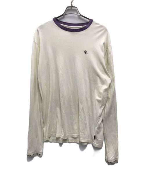 stussy（ステューシー）stussy (ステューシー) Cheeba L/S カットソー ホワイト×パープル サイズ:Lの古着・服飾アイテム