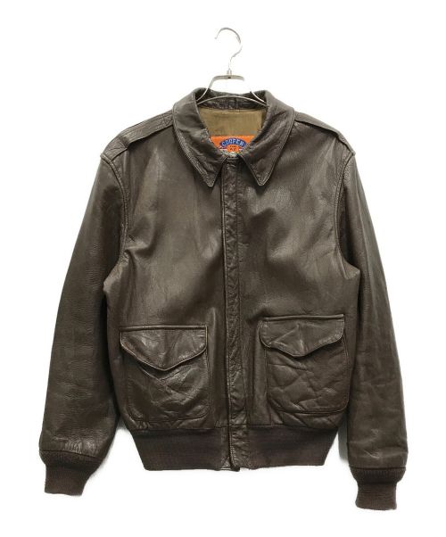 cooper（クーパー）COOPER (クーパー) A-2 Leather Flight Jacket ブラウン サイズ:42Rの古着・服飾アイテム