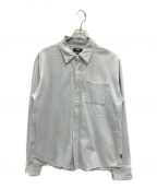 stussyステューシー）の古着「FLOWER EMB DENIM LS SHIRT(フラワー イーエムビー デニム エルエス シャツ)」｜ブルー