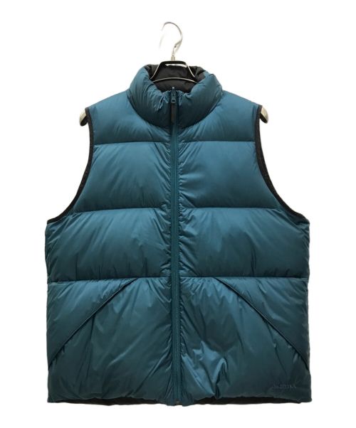 MARMOT（マーモット）Marmot (マーモット) SHIPS (シップス) PERTEX(R) QUANTUM Reversible Down Vest ブラック×ブルー サイズ:Mの古着・服飾アイテム