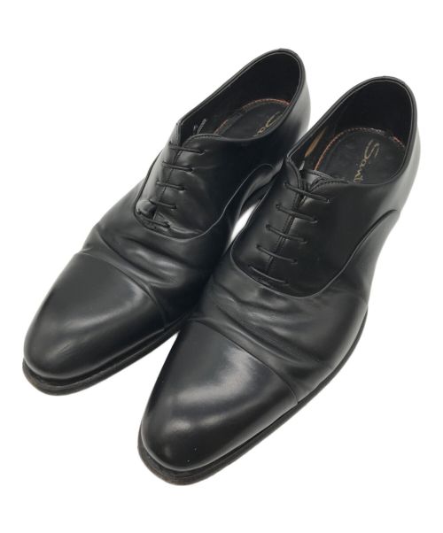 Santoni（サントーニ）Santoni (サントーニ) ストレートチップシューズ ブラック サイズ:9の古着・服飾アイテム