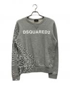 DSQUARED2ディースクエアード）の古着「バンダナプリントスウェット」｜グレー