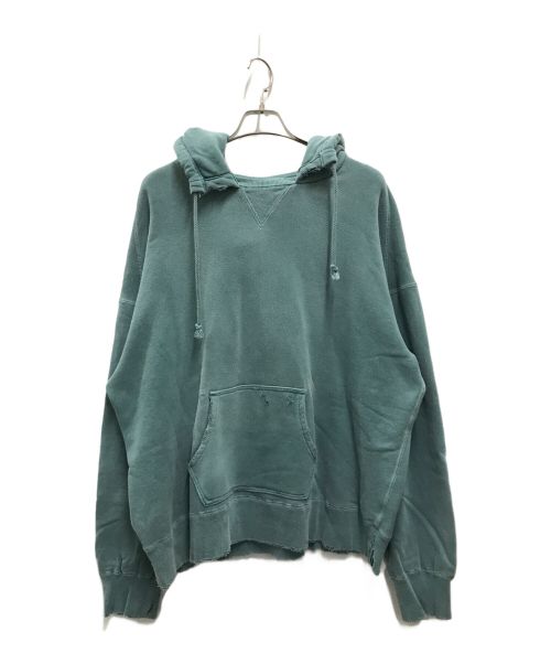 ANCELLM（アンセルム）ANCELLM (アンセルム) DAMAGE SWEAT HOODIE EX グリーン サイズ:2の古着・服飾アイテム