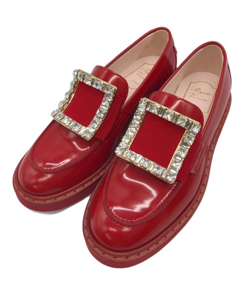 Roger Vivier（ロジェ ヴィヴィエ）Roger Vivier (ロジェ ヴィヴィエ) ストラス ローファー レッド サイズ:24cmの古着・服飾アイテム